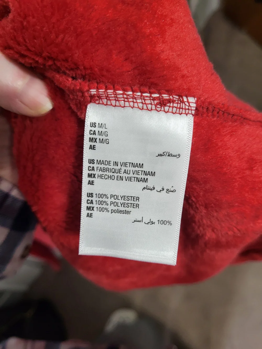 Charter Club Plush Red Robe with Sherpa Trim Med/Large